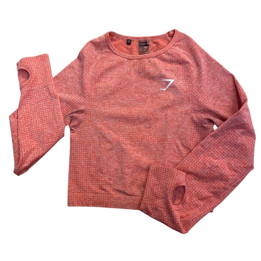 Gymshark VITAL SEAMLESS 2.0 CROP TOP long sleeves size small